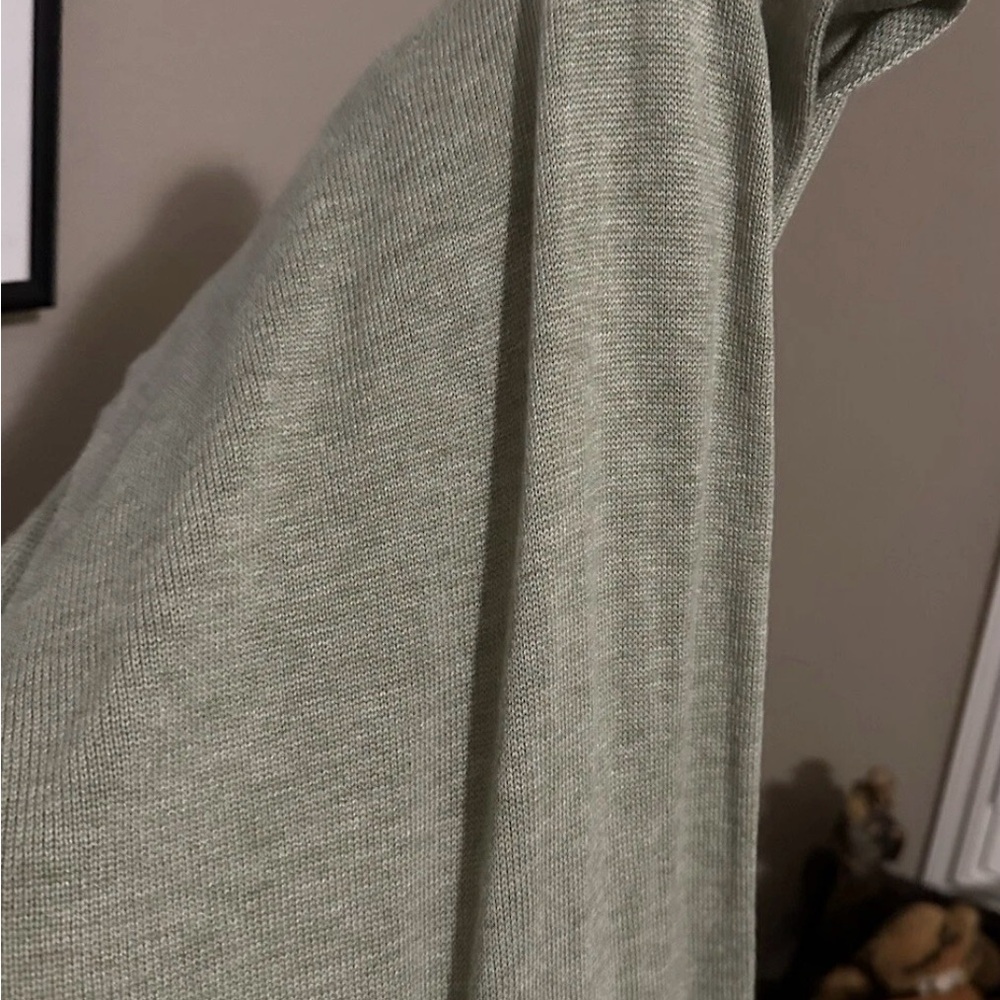 Lululemon Cashlu Knit Wrap Cardigan Heathered Rosemary Green M/L - Picture 6 of 8